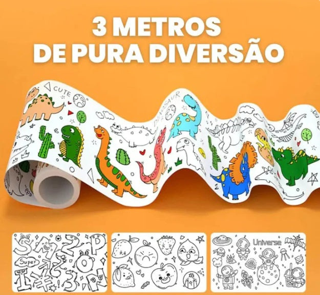 Bobina de Desenhos 3 Metros e mais de 1000 Desenhos