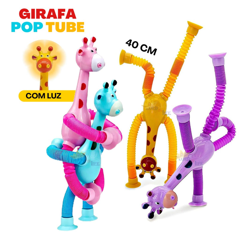 Kit 4 Giraesticas - Girafas Fofas e Coloridas com Ventosa