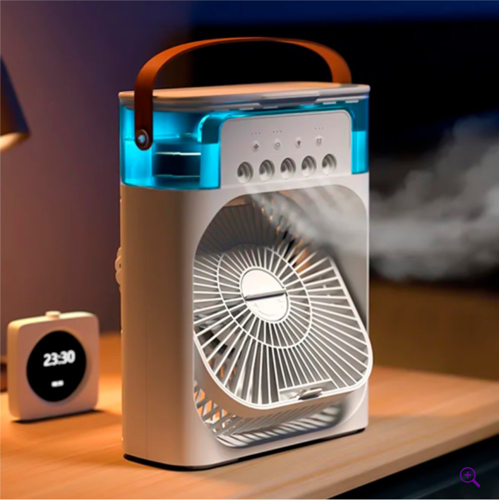 Mini Ventilador Climatizador De Ar Umidificador Portátil De Mesa